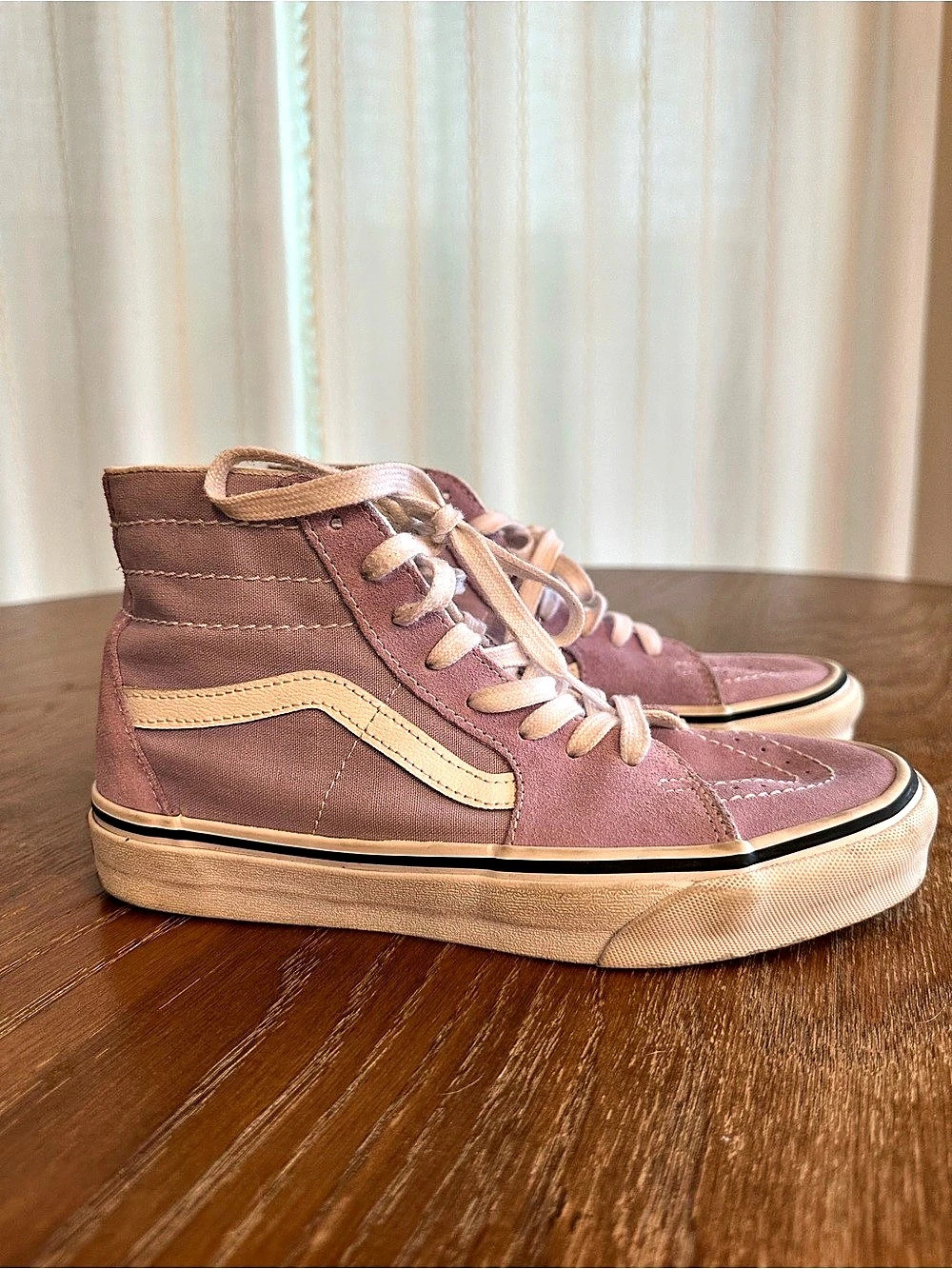 Vans Sk8-Hi High Top Sneakers Lavendar & White US 8.5